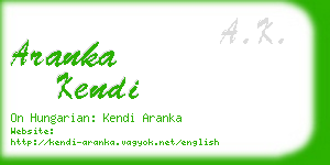 aranka kendi business card